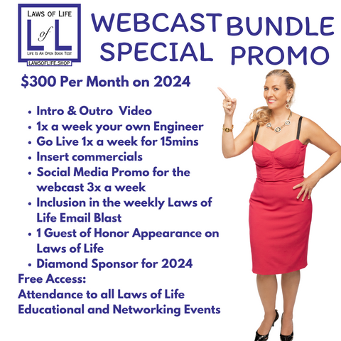 Laws of Life Webcast Bundle Package 2024 @ $200/month (Normally $300)